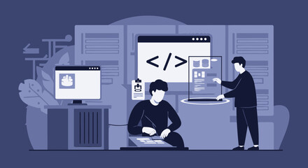 Innovative Programmers Designing New Application Software in Minimalistic Style