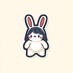 Fototapeta premium Cute bunny cartoon