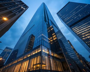 City buildings architecture skyscrapers urban view