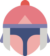 Minimal Helmet Outline – Pastel Line Art for Protection, Work Safety, or Cycling