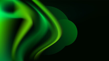 ABSTRACT DARK BACKGROUND ELEGANT GRADIENT MESH GREEN SMOOTH COLOR DESIGN VECTOR TEMPLATE GOOD FOR MODERN WEBSITE, WALLPAPER, COVER DESIGN 
