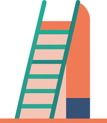 Minimal Ladder Outline – Pastel Line Art for Construction, DIY, or Cleaning