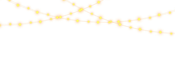 Png christmas lights on a transparent background. Christmas light PNG. Set of Christmas glowing...