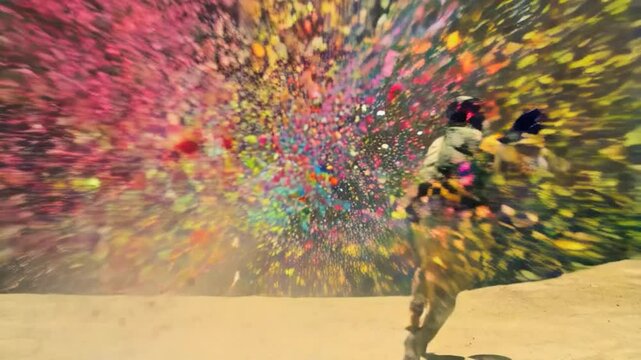 Desert runner colorful explosion