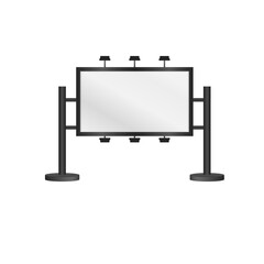 PNG advertisement billboard vector banner lightbox marketing commercial business urban street promotion signs advertise isolated background city panel poster board white frame design template

