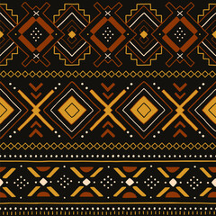 Tribal geometric seamless pattern. African mud cloth. Ethnic print.