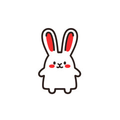 Obraz premium cute rabbit cartoon illustration