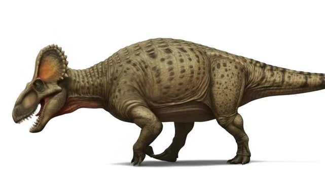 Prehistoric Discovery: A detailed portrayal of a Protoceratops, capturing the essence of prehistoric life with scientific accuracy.