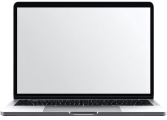 Sleek laptop presents clean, modern display