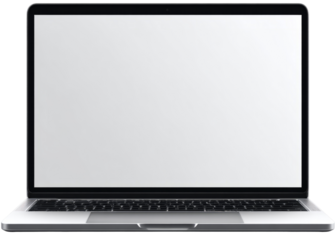 Sleek laptop presents clean, modern display