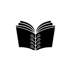 creative details Outline silhouette open book icon sign vector	

