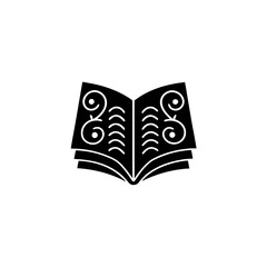 creative details Outline silhouette open book icon sign vector	
