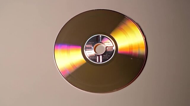 Golden compact disc photo
