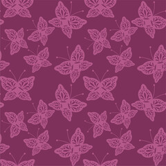 Seamless vector illustration print pattern background wallpaper with butterflies summer spring for textile, paper, pack etc