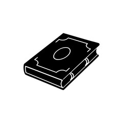 creative details Outline silhouette closed book icon sign vector