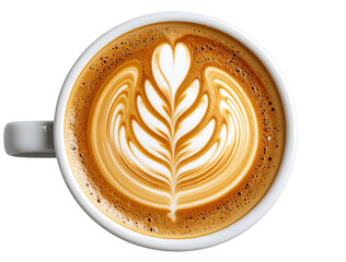 Cup of latte transparent background, ultra sharp, Generative 
