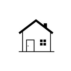 Minimalist House Icon: A clean, graphic representation of a house. It's an inviting symbol of home, with emphasis on simplicity and modern design.