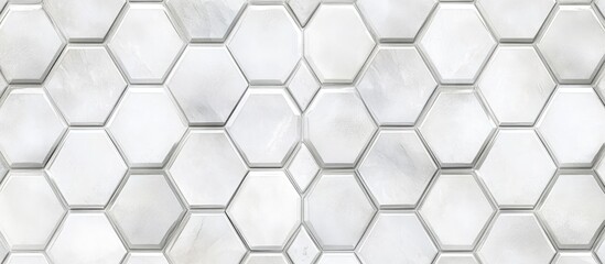 Fototapeta premium Light gray hexagonal tile pattern