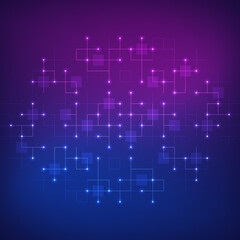 Fototapeta premium Minimalistic texture with linear squares pattern. Creative idea of modern design with abstract geometric background