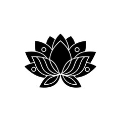 creative details Outline silhouette lotus icon sign vector