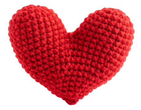Red heart love Valentine day isolated on white background transparent PNG clipart. - Powered by Adobe