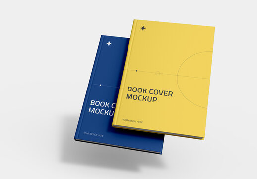 Two Books Mockup on Bright Background Scene