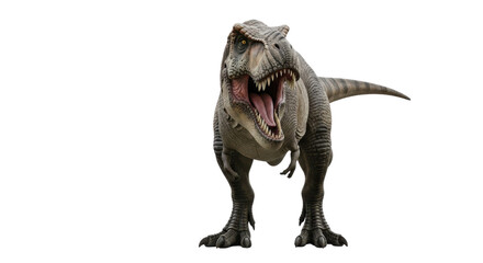Tyrannosaurus Rex with mouth open isolated PNG with Transparent Background