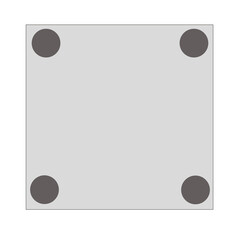 Illustration of a gray weight scale icon or symbol.