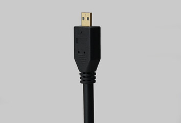 data cable port closeup isolated on white background