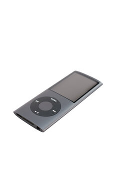 iPod Nano 4 generazione di Apple  visto da sopra isolati su sfondo bianco o trasparente