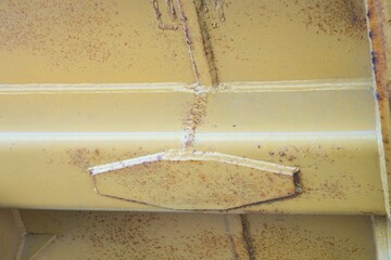 Close-Up of Welding Connection on Massive Mining Truck