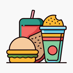 Fast food vector icon design