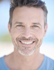 close up portrait of mature retiree