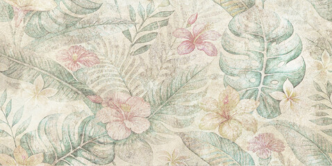 Colorful ceramic wall tiles and mural decoration. Abstract damask patchwork pattern with geometric and floral ornaments © Feoktistova