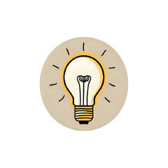 Illuminating Ideas:  Lightbulb Illustration - Concept, Innovation, Creativity, Solution, Inspiration, Design Element
