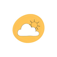Sun and Cloud Icon: Perfect for Weather Apps, Forecasts, and More