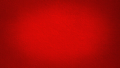 Vibrant red wall background with textured surface for design use