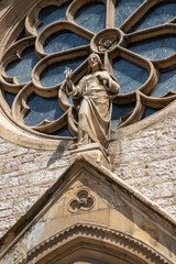 The sculpture in Sacred Heart Cathedral, Sarajevo. The sculpture in Sacred Heart Cathedral is taken...