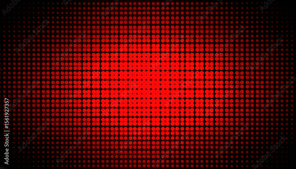 Wall mural bright red halftone dots create abstract background design