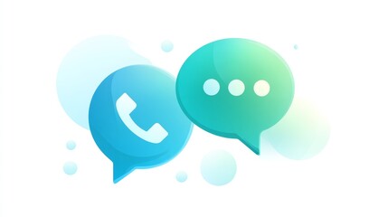 Obraz premium Modern Communication Icons in Flat Vector Design for Messaging