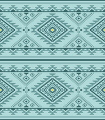 Southwest Native seamless pattern ethnic tribal Aztec geometric Navajo Native American fabric colorful design vector for textile print