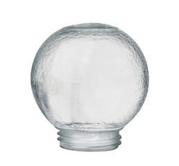 Front view of round glass lampshade