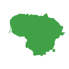 Obraz premium Lithuania Map Boundary