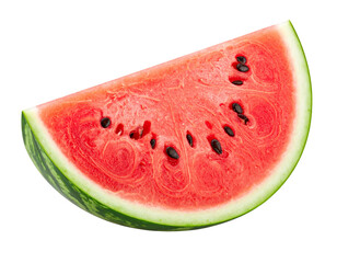 Juicy Watermelon Slice with Seeds &ndash; PNG Transparent Background