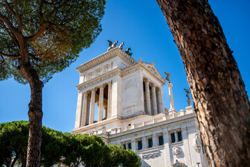 Building with columns at Foro Romano, Rome, Italy