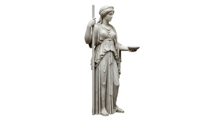 Isolated Statue of Greek Goddess Athena
