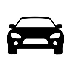 Obraz premium Sleek Car Icon Front View Design Element for Automotive Graphics