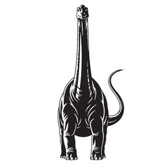 From ancient forests to your screen – Apatosaurus silhouette styled in elegant Apatosaurus vector – Apatosaurus illustration   © Vectorhub