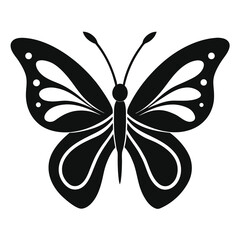 Elegant Black Butterfly Illustration