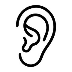 anatomical ear icon vector on white background
Human anatomical organ